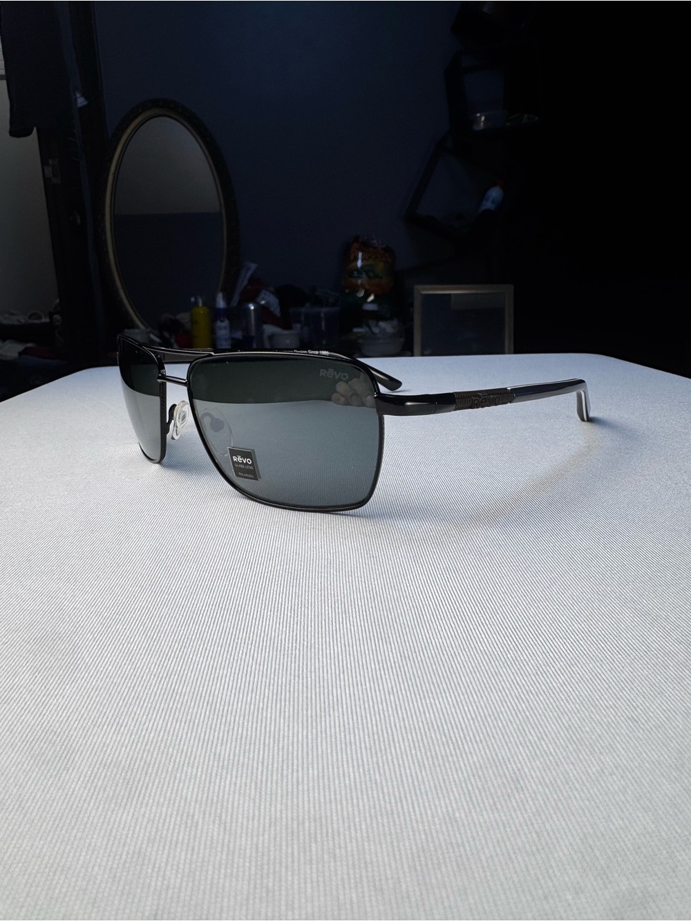 NEW! REVO RAY RE 1244 00 sg50 Polarized Glass Discontinued black/white frames